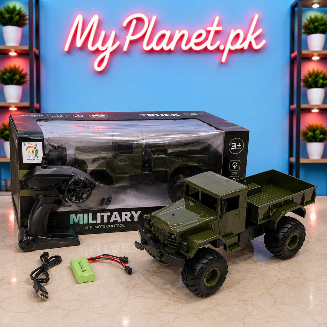 1:16 Scale Camo Green Rechargeable Remote Controlled Military Truck