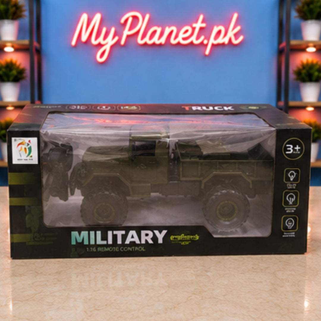 1:16 Scale Camo Green Rechargeable Remote Controlled Military Truck