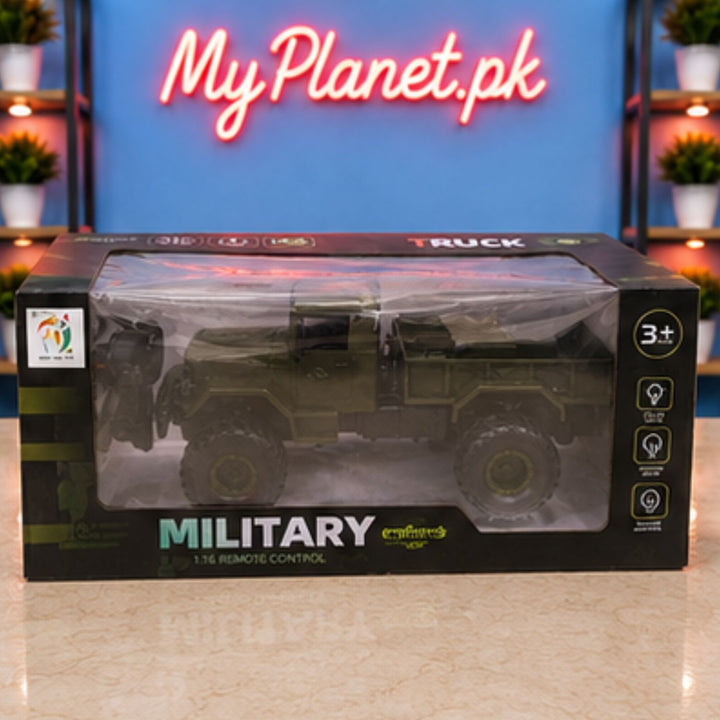 1:16 Scale Camo Green Rechargeable Remote Controlled Military Truck