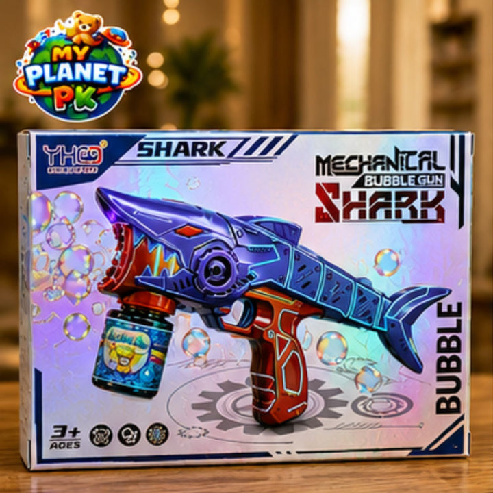 Mechanical Shark Automatic Bubble Gun with Lights