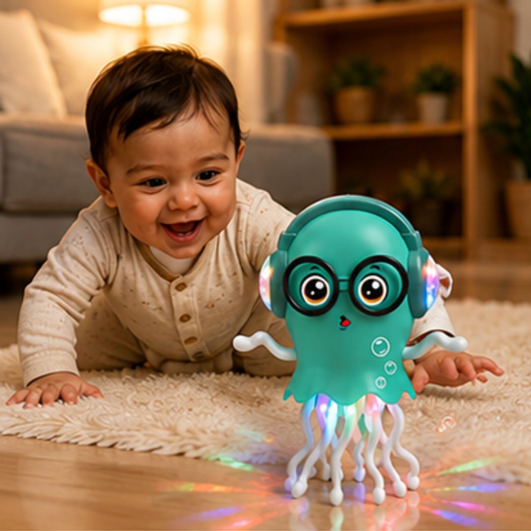 Dancing Jellyfish Toy with Music, Lights &amp; Bump &amp; Go Action