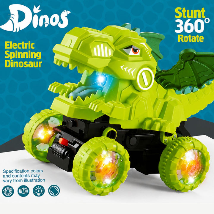 Electric Spinning Dinosaur Stunt 360° Rotate Toy