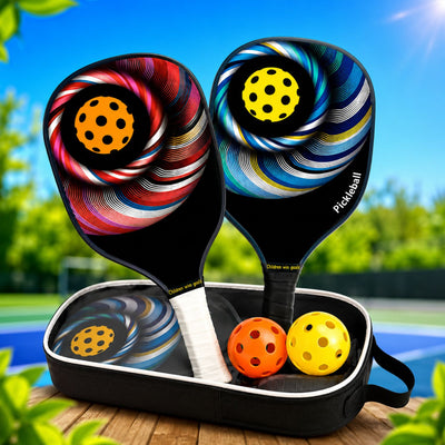 𝗣𝗶𝗰𝗸𝗹𝗲𝗯𝗮𝗹𝗹 𝗣𝗮𝗱𝗱𝗹𝗲 𝗦𝗲𝘁 𝘄𝗶𝘁𝗵 𝗕𝗮𝗹𝗹𝘀
