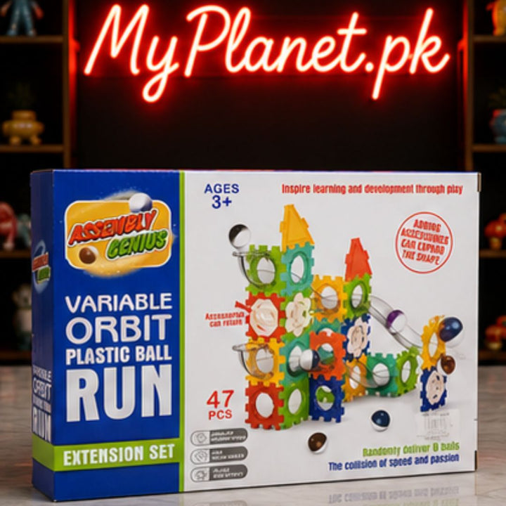 Variable Orbit Plastic Ball Run 47 PCS Extension Set
