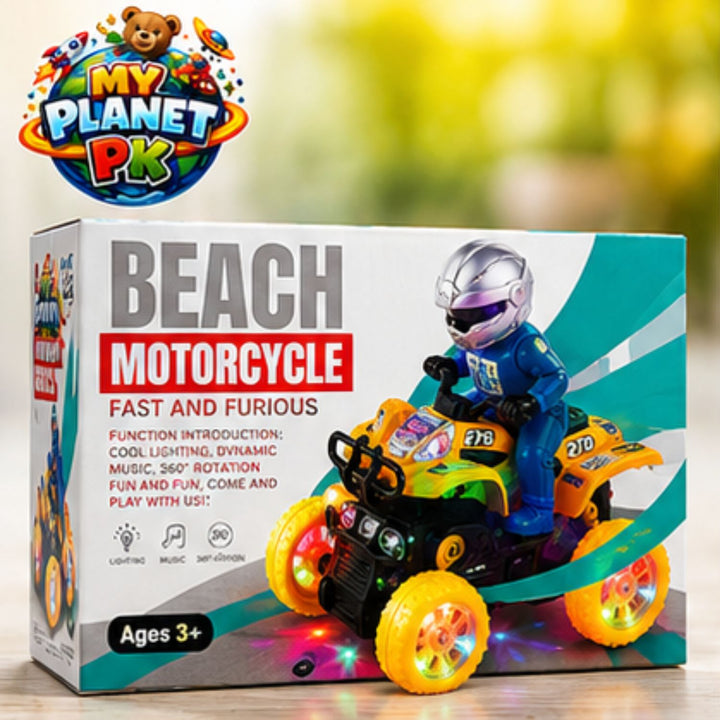 360° Rotation Beach Motorcycle with Lights &amp; Music
