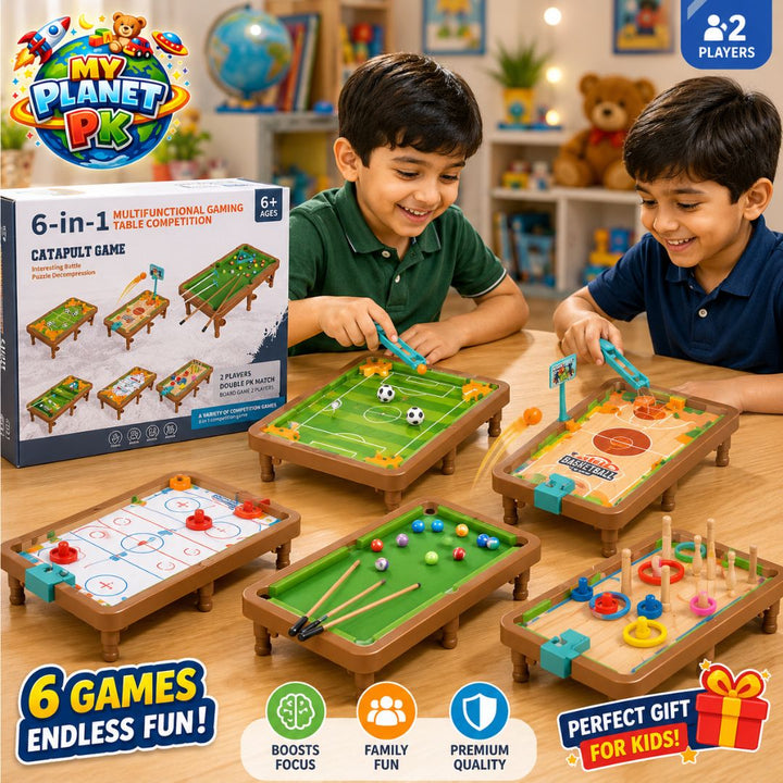 6-in-1 Multifunctional Gaming Table Competition for Kids