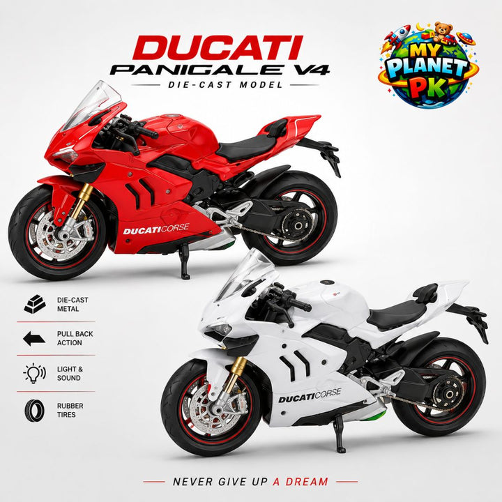 Ducati Panigale V4 Die-Cast Model Bike (1:9 Scale)