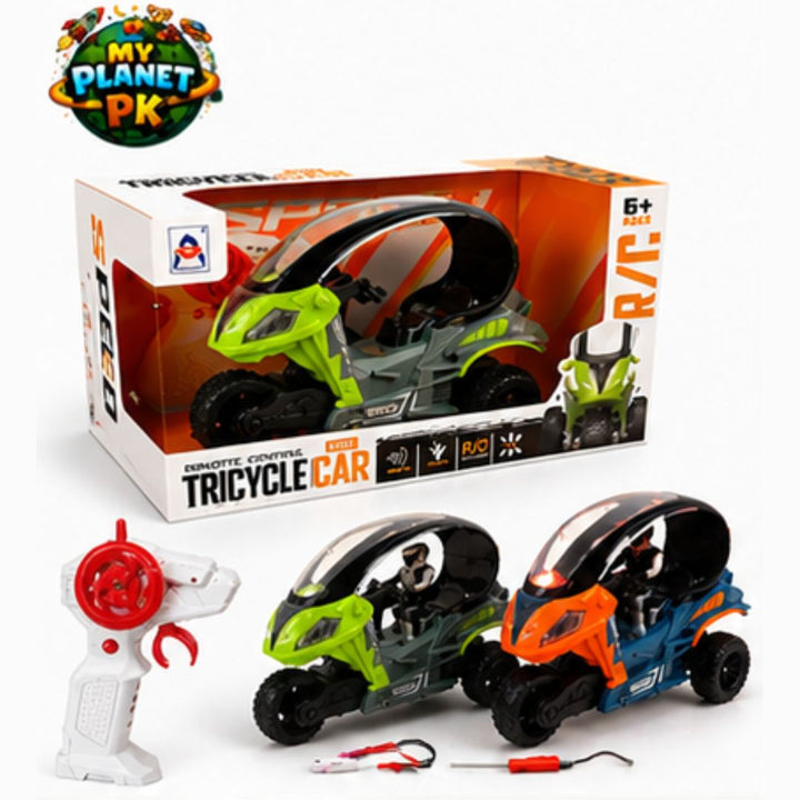 Rechargeable RC Tricycle Car with Spray &amp; Lights (2.4GHz )