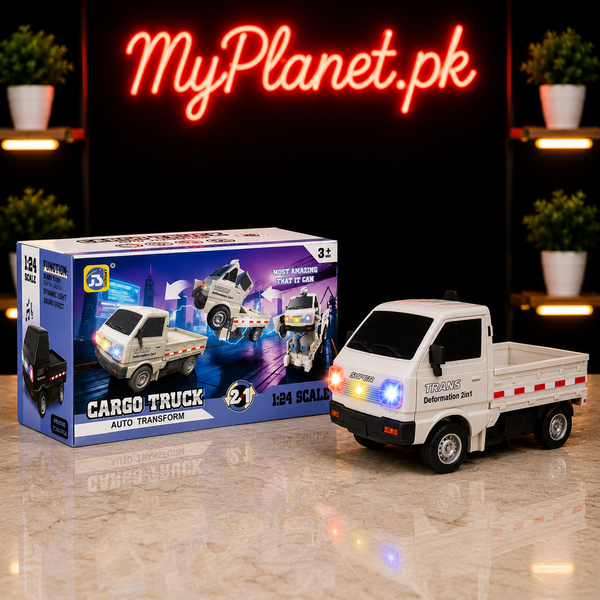2-in-1 Cargo Truck Auto Transform Robot Toy