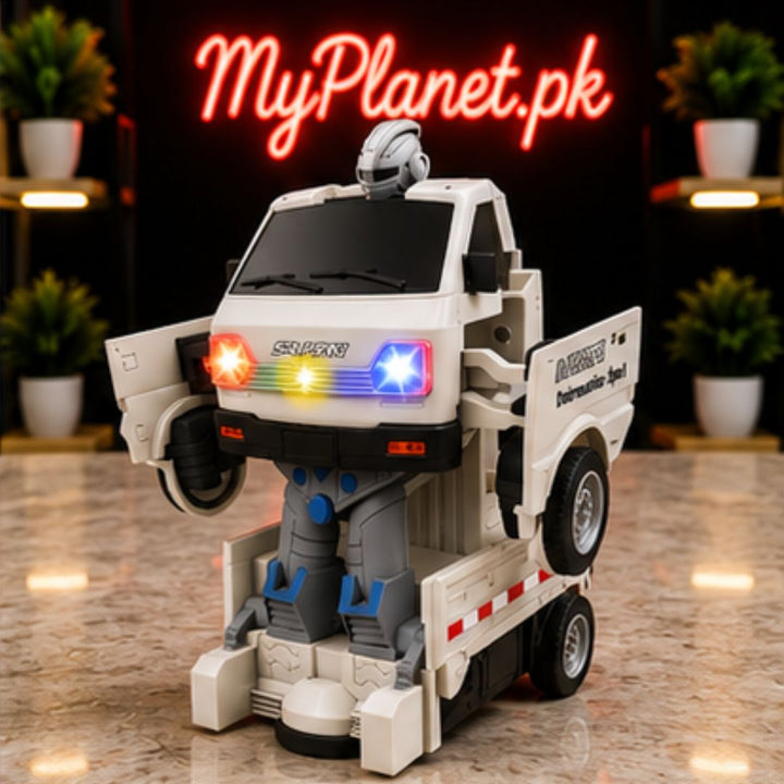 2-in-1 Cargo Truck Auto Transform Robot Toy
