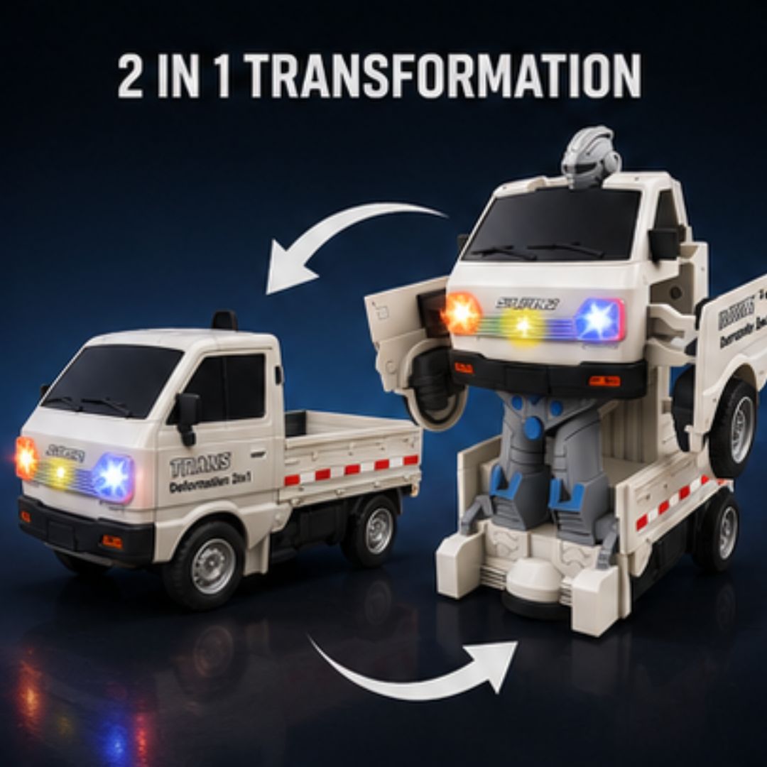 2-in-1 Cargo Truck Auto Transform Robot Toy