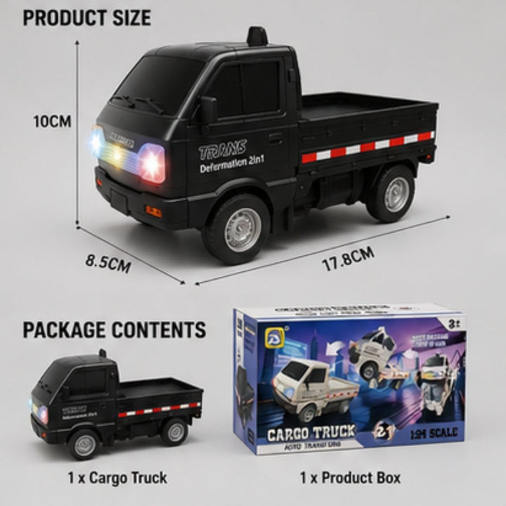 2-in-1 Cargo Truck Auto Transform Robot Toy