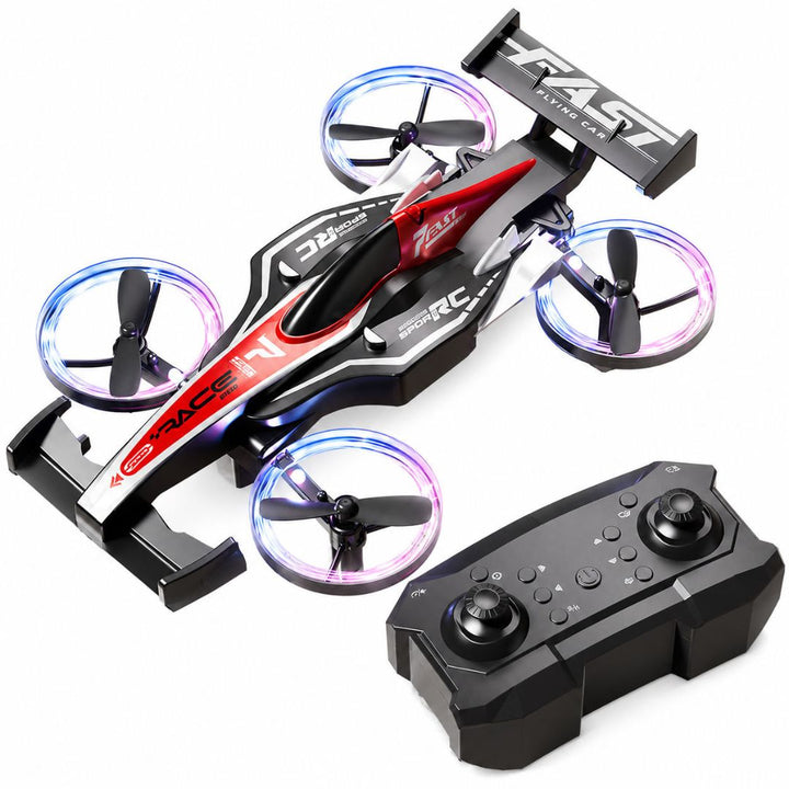 2-in-1 Flying Car &amp; Stunt Drone with Lights and 360 Flip Action