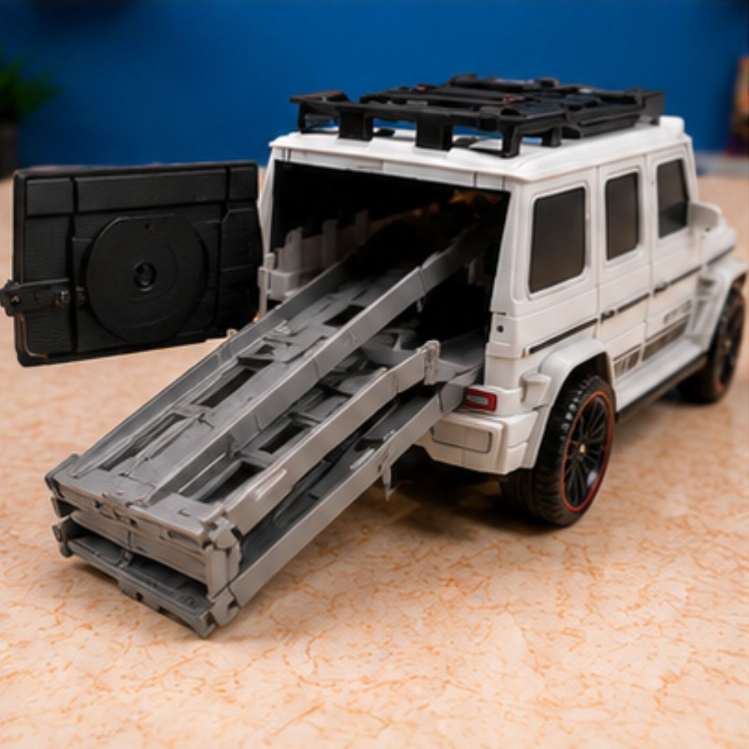 2-in-1 SUV Ejection Folding Car with 73CM Track &amp; 4 Alloy Cars