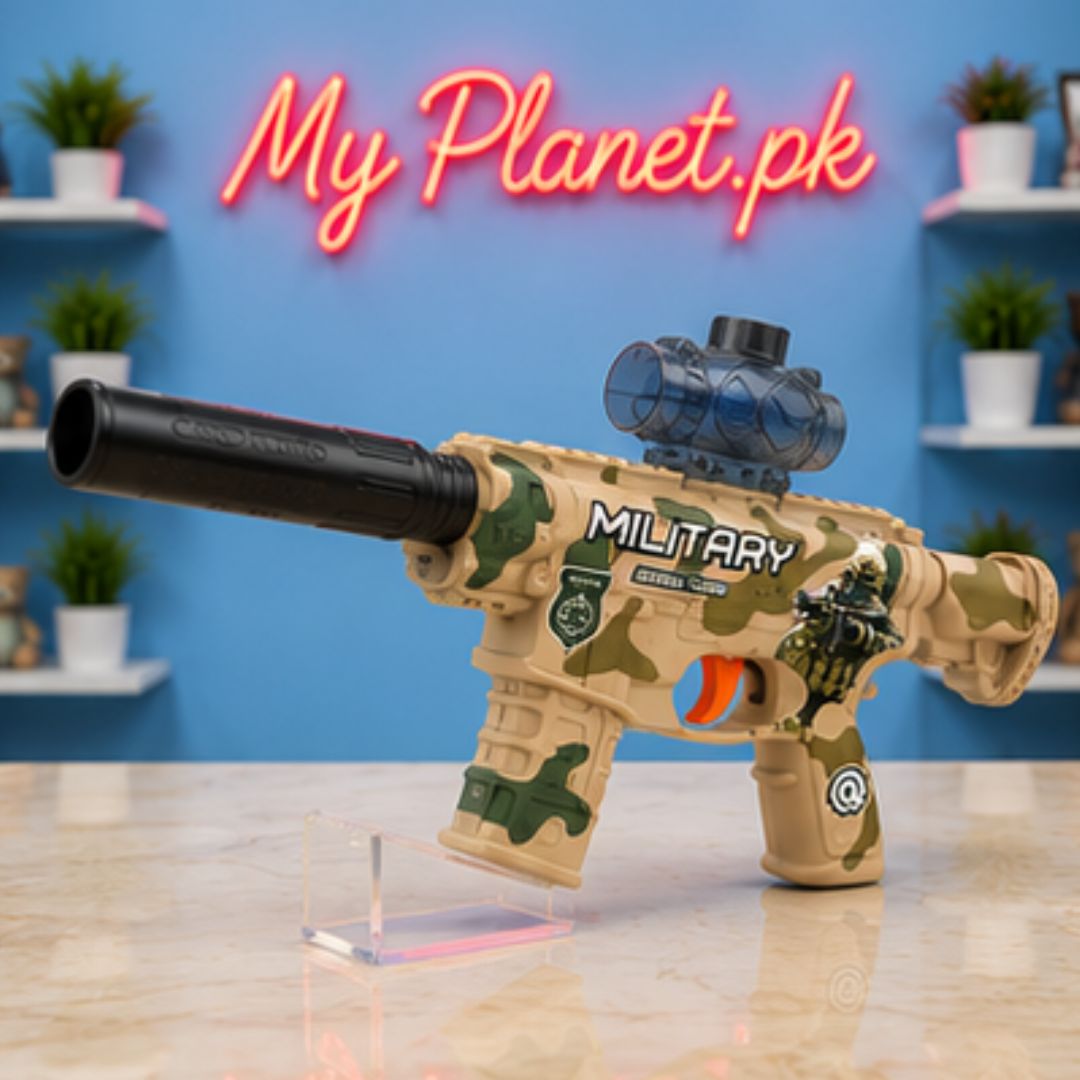 2-in-1 Soft Bullet &amp; Gel Ball Blaster Military Shooting Gun