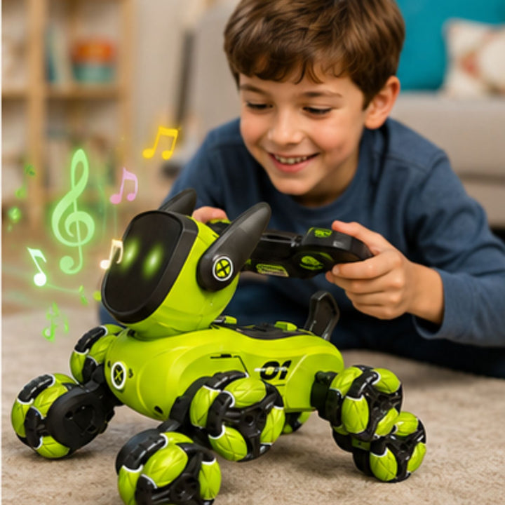 8-Wheeled Multi-Functional RC Robot Dog