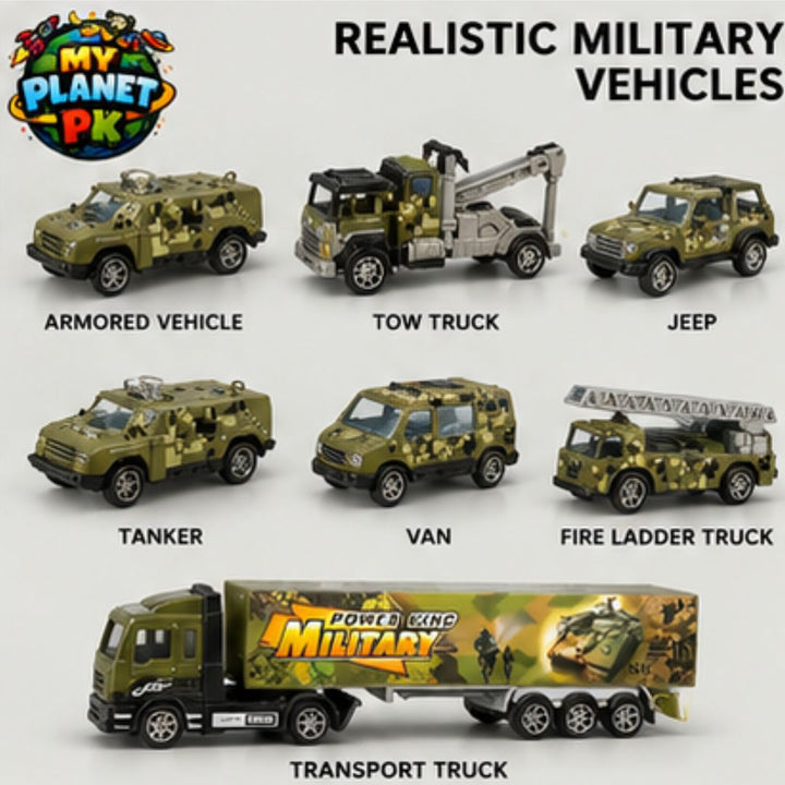 Power King Military Die-Cast Vehicle Set