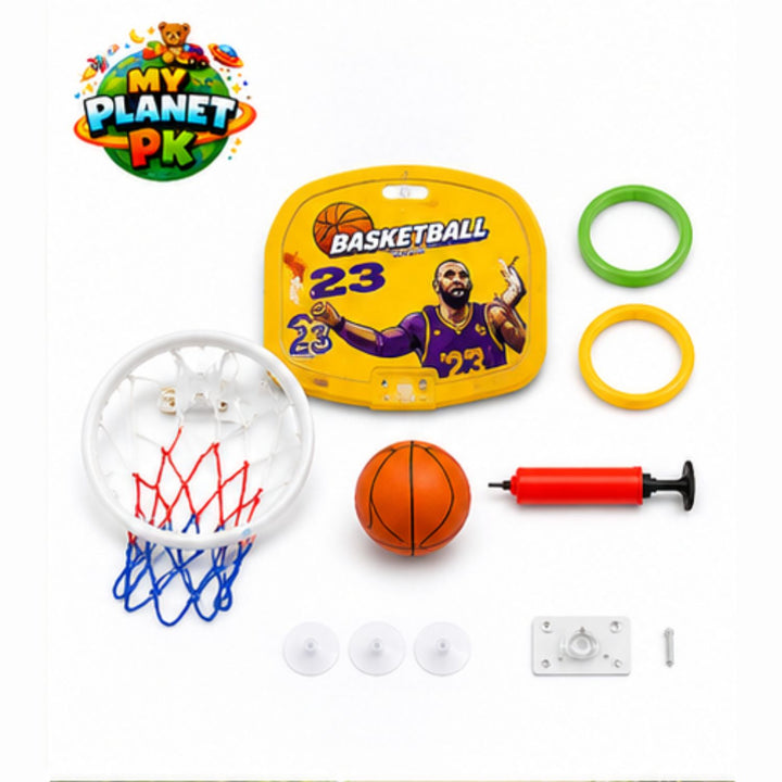 Wall Mounted Basketball Hoop Set for Kids