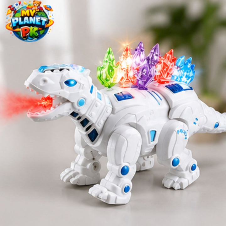 Smoke Spray Dinosaur Toy with Lights &amp; Walking Action
