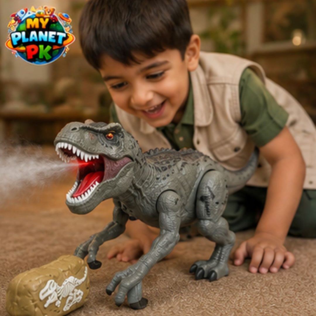 Atomizing Dinosaur Toy with Spray, Lights and Sound