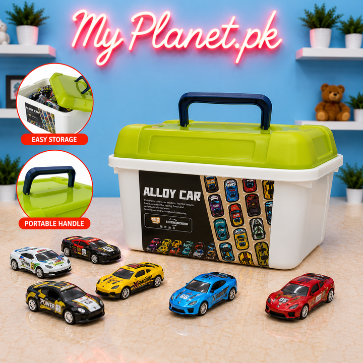 30 Mini Alloy Die-Cast Cars Storage Box Set &amp; Carry Case