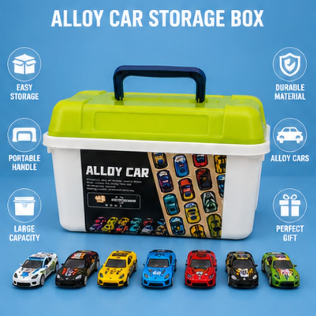30 Mini Alloy Die-Cast Cars Storage Box Set &amp; Carry Case