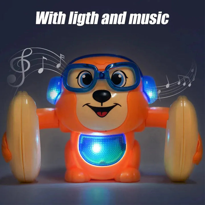 360° Rolling Monkey Toy with Lights &amp; Music