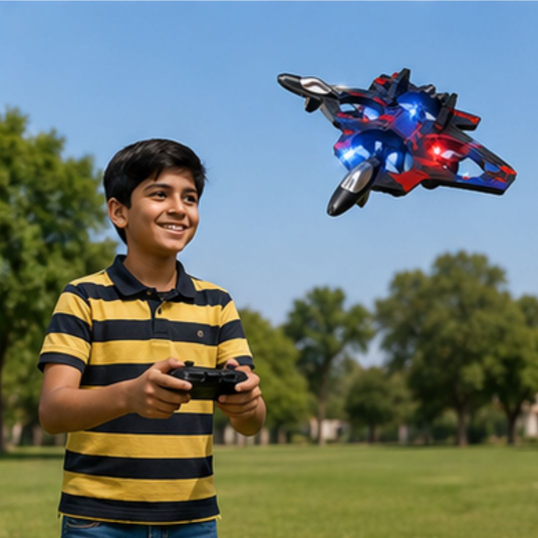 High-Speed Jet Fighter RC Drone with LED Lights