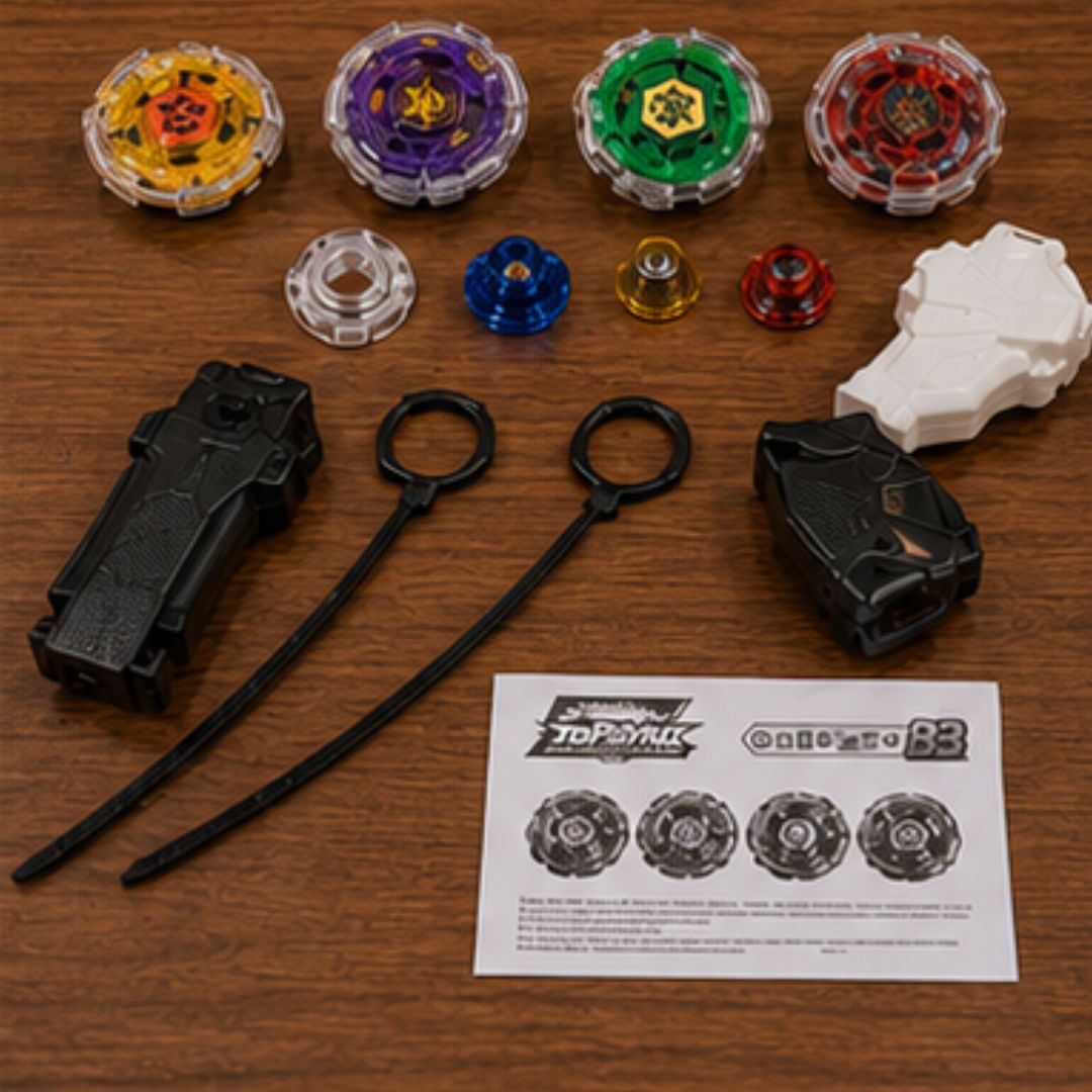 TopGyro Beyblade Battle Arena Set with 4 Spinning Tops