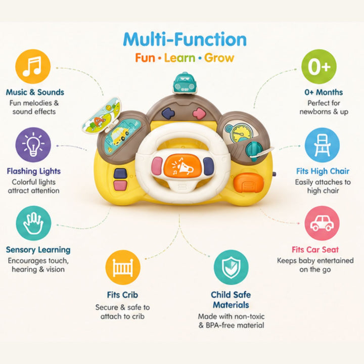 Baby Steering Wheel Multi-Function Activity Toy