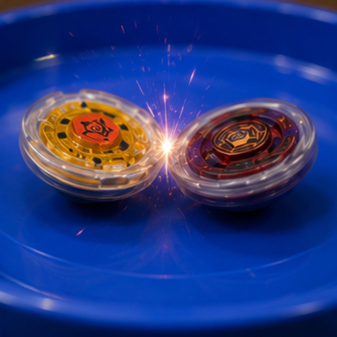 TopGyro Beyblade Battle Arena Set with 4 Spinning Tops