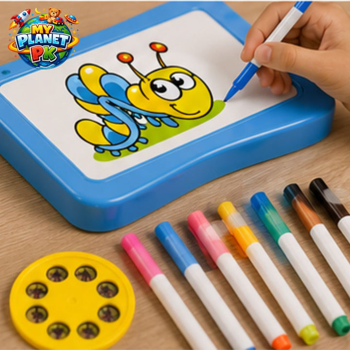 Kids Projector Painting Drawing Board with 21 Patterns