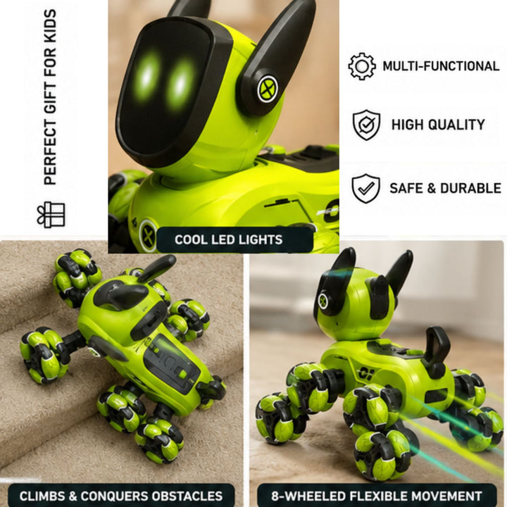 8-Wheeled Multi-Functional RC Robot Dog