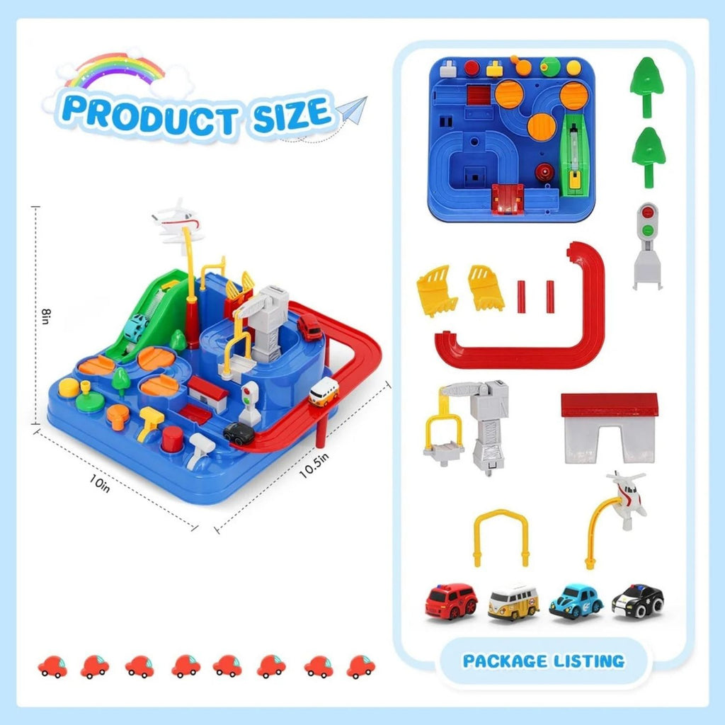 𝗖𝗮𝗿 𝗔𝗱𝘃𝗲𝗻𝘁𝘂𝗿𝗲 𝗣𝗮𝗿𝗸𝗶𝗻𝗴 𝗚𝗮𝗿𝗮𝗴𝗲 𝗧𝗿𝗮𝗰𝗸 𝗦𝗲𝘁 – 𝗡𝗼-𝗕𝗮𝘁𝘁𝗲𝗿𝘆 𝗠𝗲𝗰𝗵𝗮𝗻𝗶𝗰𝗮𝗹 𝗖𝗮𝗿 𝗣𝗹𝗮𝘆𝘀𝗲𝘁