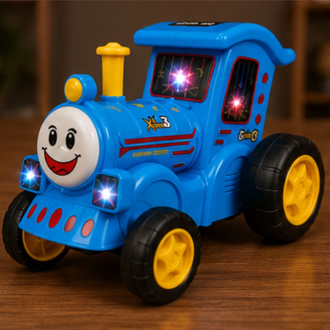 2.4G RC Stunt Train Car with LED Lights, Music &amp; 360° Rotation