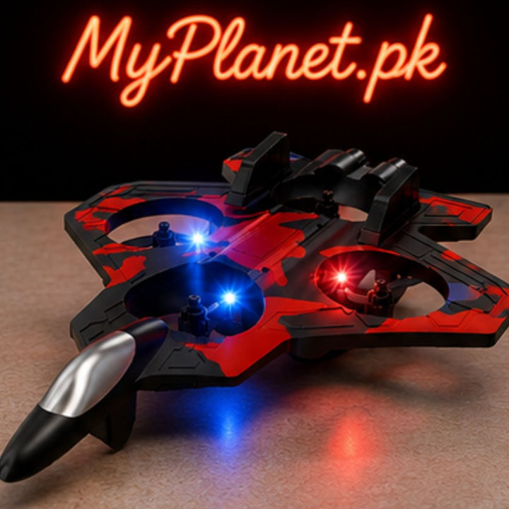 High-Speed Jet Fighter RC Drone with LED Lights