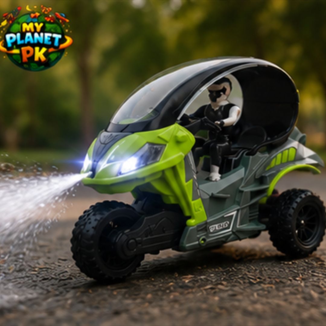 Rechargeable RC Tricycle Car with Spray &amp; Lights (2.4GHz )