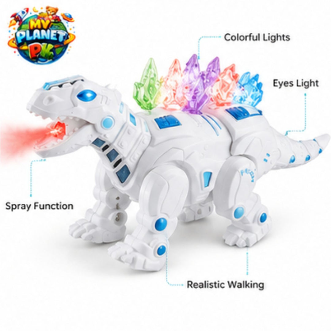 Smoke Spray Dinosaur Toy with Lights &amp; Walking Action