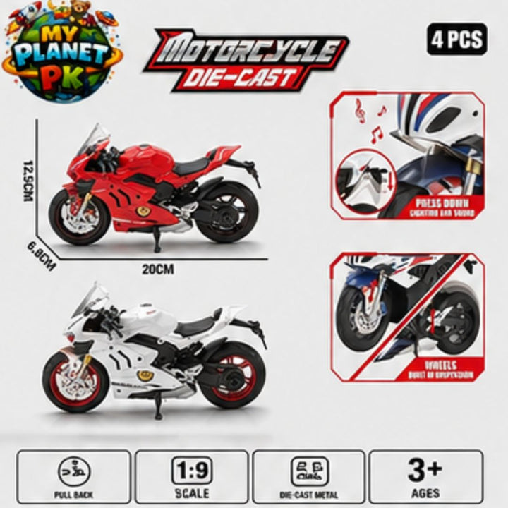 Ducati Panigale V4 Die-Cast Model Bike (1:9 Scale)