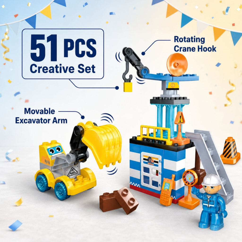 🚜 𝟲 𝗠𝗼𝗱𝗲𝗹𝘀 𝗕𝘂𝗶𝗹𝗱𝗶𝗻𝗴 𝗕𝗹𝗼𝗰𝗸𝘀 – 𝗘𝗻𝗴𝗶𝗻𝗲𝗲𝗿𝗶𝗻𝗴 𝗘𝘅𝗰𝗮𝘃𝗮𝘁𝗼𝗿 𝗦𝗲𝘁