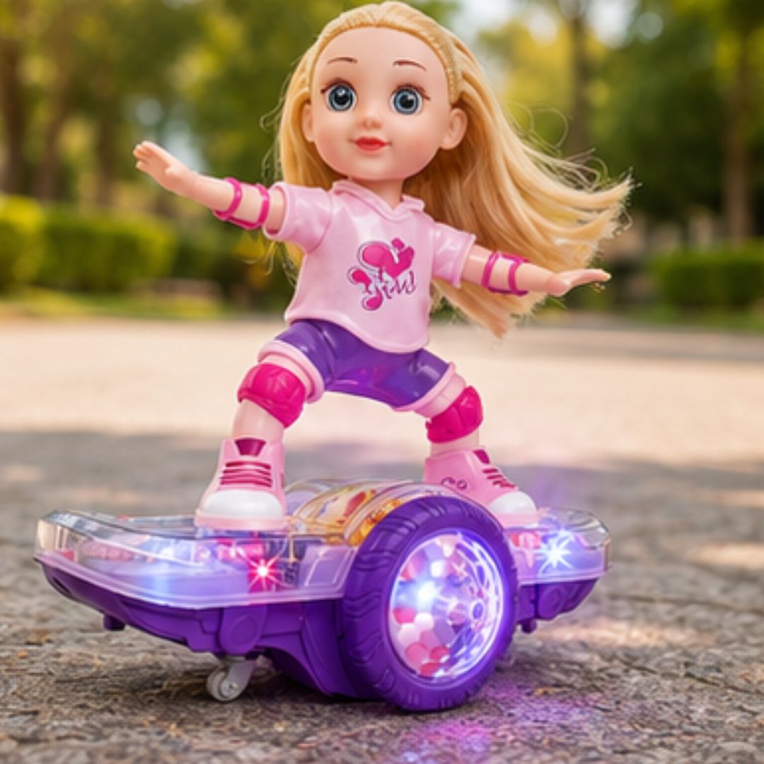 Remote Control Skate Doll with LED Lights &amp; Music