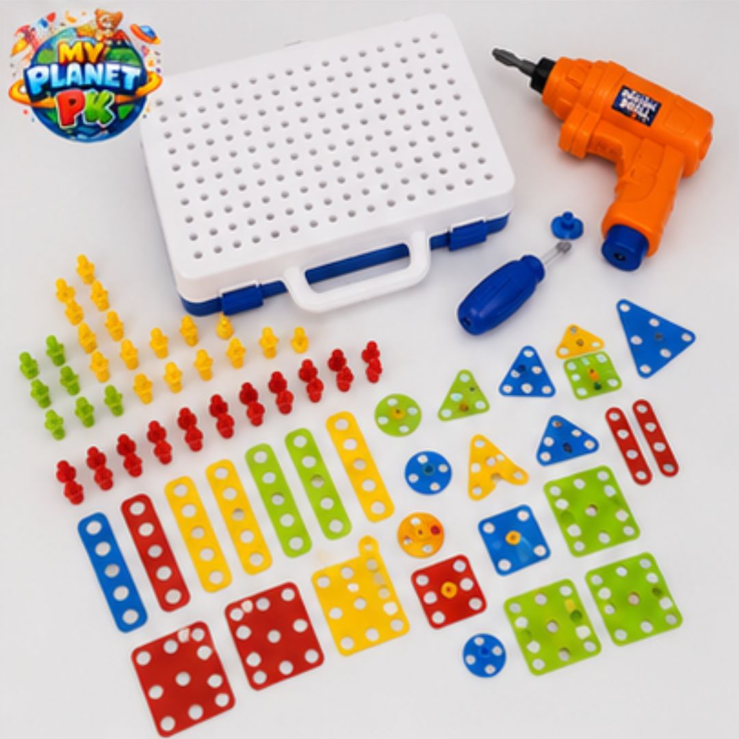 Design &amp; Drill Creative Magic Panel – 151 PCS Tool Box