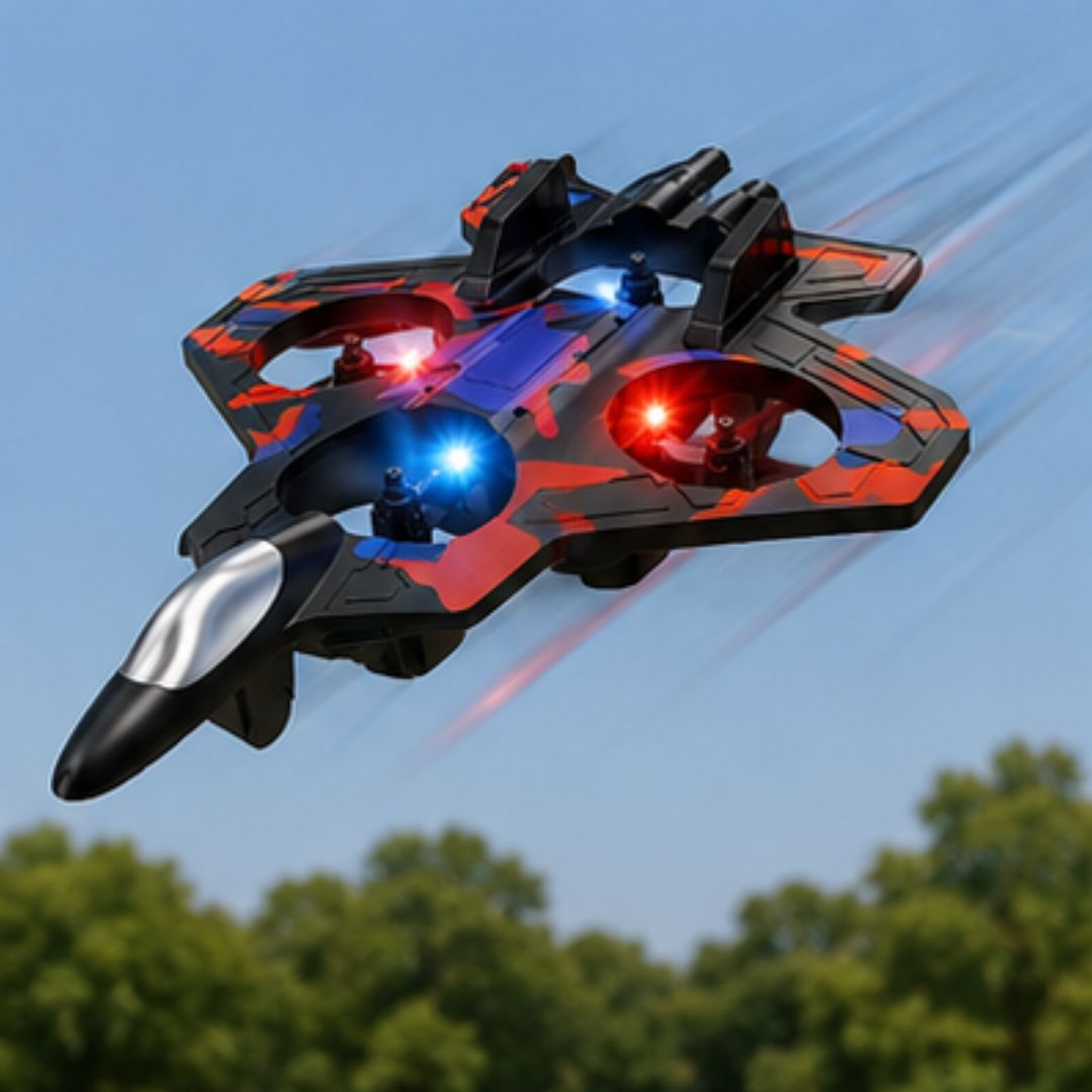High-Speed Jet Fighter RC Drone with LED Lights