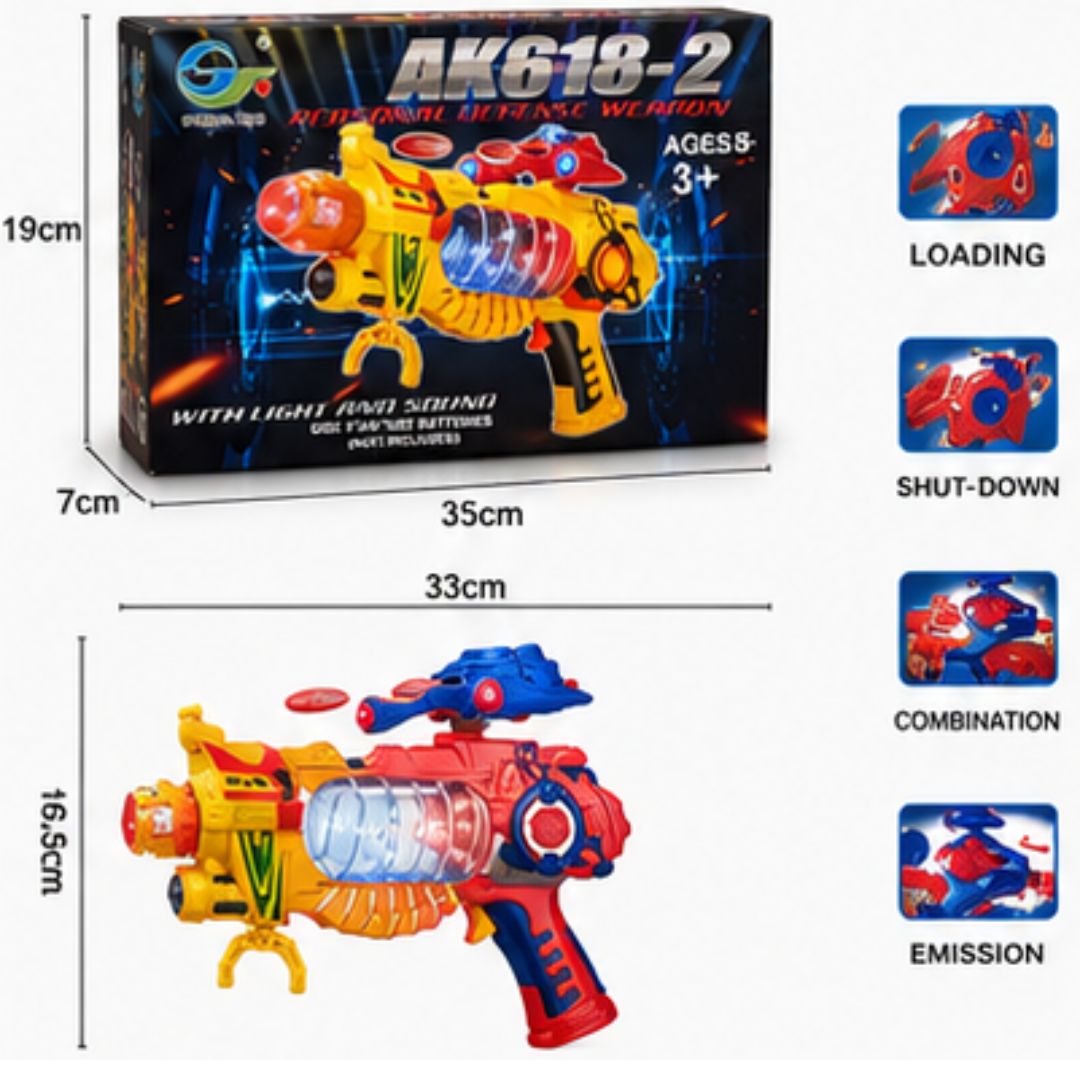 AK618-2 Light &amp; Sound Space Blaster Toy Gun