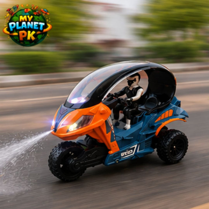 Rechargeable RC Tricycle Car with Spray &amp; Lights (2.4GHz )