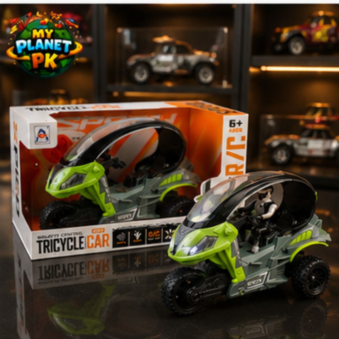 Rechargeable RC Tricycle Car with Spray &amp; Lights (2.4GHz )