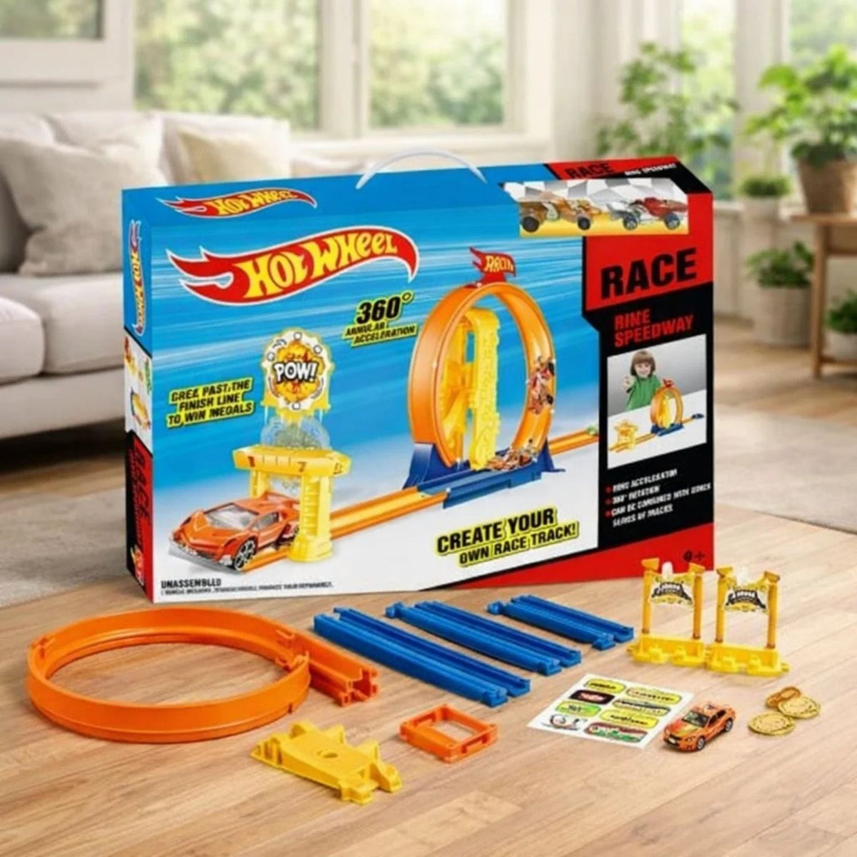 𝗛𝗼𝘁 𝗪𝗵𝗲𝗲𝗹𝘀 𝗥𝗮𝗰𝗶𝗻𝗴 𝗟𝗼𝗼𝗽 𝗧𝗿𝗮𝗰𝗸 𝗦𝗲𝘁 – 𝗛𝗶𝗴𝗵-𝗦𝗽𝗲𝗲𝗱 𝗦𝘁𝘂𝗻𝘁 & 𝗥𝗮𝗰𝗲 𝗖𝗮𝗿 𝗣𝗹𝗮𝘆𝘀𝗲𝘁 𝘄𝗶𝘁𝗵 𝗟𝗼𝗼𝗽 & 𝗟𝗮𝘂𝗻𝗰𝗵𝗲𝗿