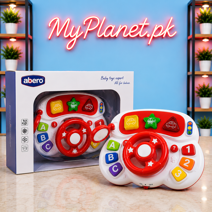 Abero Multifunctional Educational Steering Wheel with Lights &amp; Music