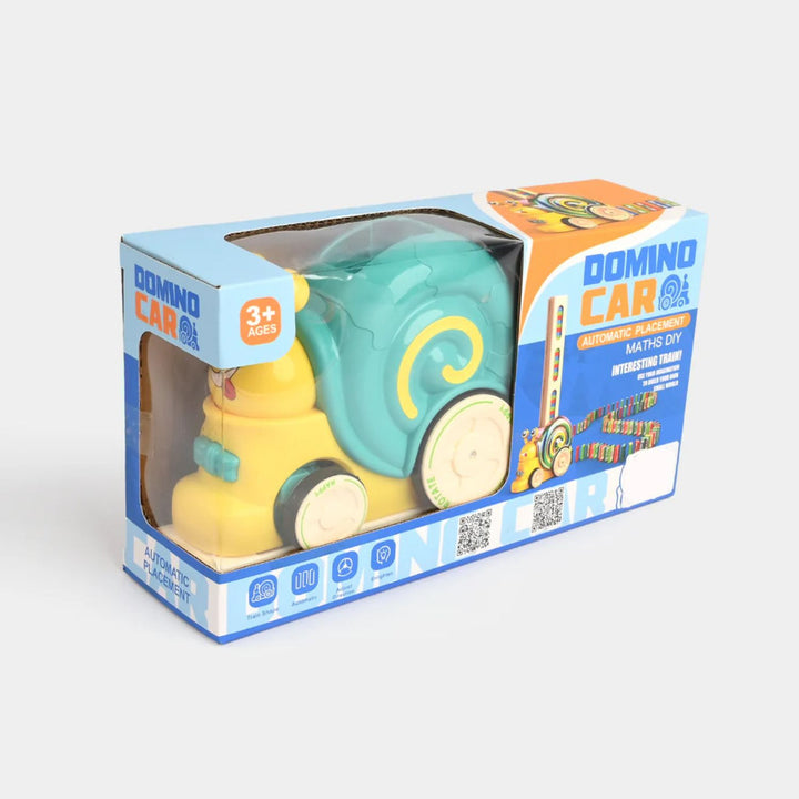 Automatic Domino Laying Snail Train Toy for Kids