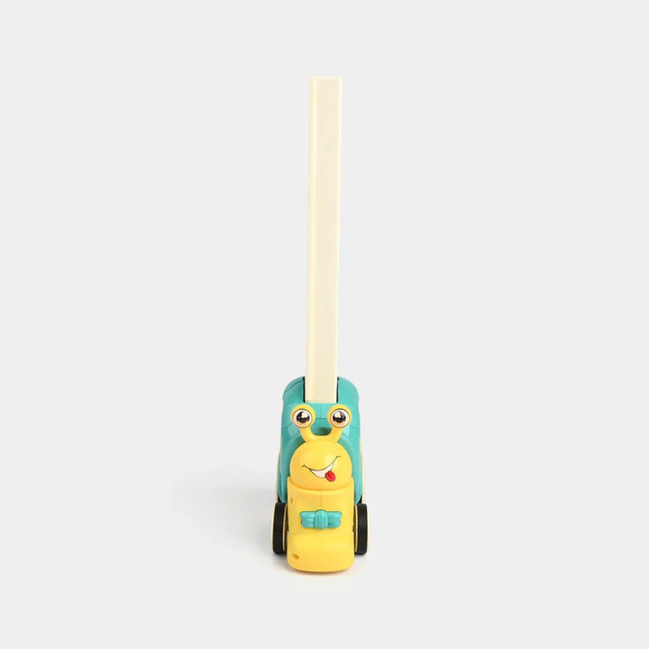 Automatic Domino Laying Snail Train Toy for Kids